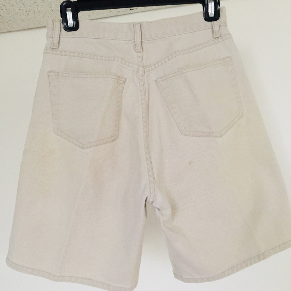 🐐🏵 shabby chic high waist soft denim shorts. Eddie Bauer khaki not pure white